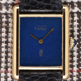 Cartier Must De Tank 'Lapis' Blue Dial - Box & Papers