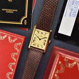 Cartier Tank 'Must De' Lemon Roman Complete Set - Rare Brazilian Hallmark