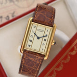 1994 Cartier Must De Tank Ivory Column Roman Dial - Complete Set
