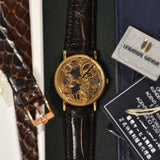 1998 Universal Genève Ref. 151.11.662 Skeleton 18K Gold Complete Set