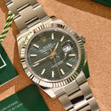 May 2023 Rolex Datejust 126334 Green Motif Brand New Complete Set