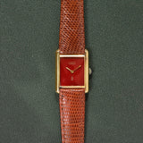 Cartier Tank Must De Cartier Burgundy Red Dial **Pending Sale**