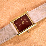 Cartier Tank Must De Cartier Burgundy Red Dial
