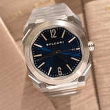 Bvlgari Octo Solotempo BG038S Blue Dial With Box and Papers