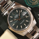 May 2023 Rolex Datejust 126334 Green Motif Brand New Complete Set