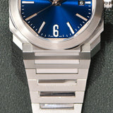 Bvlgari Octo Solotempo BG038S Blue Dial With Box and Papers