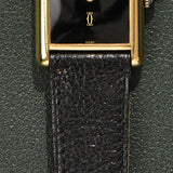 Cartier Tank Must De Cartier Black Dial With Original Strap and Buckle MINT