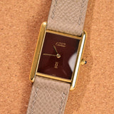 Cartier Tank Must De Cartier Burgundy Red Dial