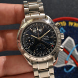 2001 Omega Speedmaster Triple Calendar 3523.80 Complete Set With Service Papers