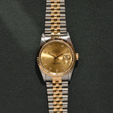 1991 Rolex Datejust 16233G Factory Diamond Dial Complete Set