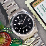 2007 Rolex Explorer 1 114270 Complete Set With Engraved Rehaut