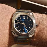 Bvlgari Octo Solotempo BG038S Blue Dial With Box and Papers