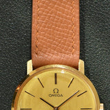 Omega Deville Solid Gold Shimmer Dial With Warranty Card