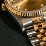 1991 Rolex Datejust 16233G Factory Diamond Dial Complete Set