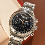 2001 Omega Speedmaster Triple Calendar 3523.80 Complete Set With Service Papers