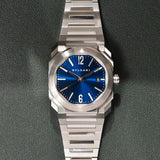 Bvlgari Octo Solotempo BG038S Blue Dial With Box and Papers
