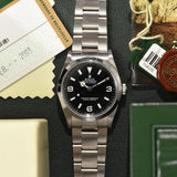 2007 Rolex Explorer 1 114270 Complete Set With Engraved Rehaut