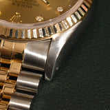 1991 Rolex Datejust 16233G Factory Diamond Dial Complete Set