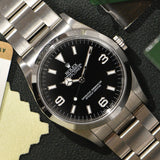 2007 Rolex Explorer 1 114270 Complete Set With Engraved Rehaut