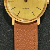 Omega Deville Solid Gold Shimmer Dial With Warranty Card