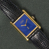 Cartier Tank Must De Cartier 'Lapis' Blue Dial MINT Condition
