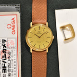 Omega Deville Solid Gold Shimmer Dial With Warranty Card