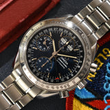 2001 Omega Speedmaster Triple Calendar 3523.80 Complete Set With Service Papers