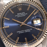 1972 Rolex Datejust 1601 Blue Sigma Dial