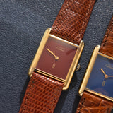 Cartier Tank Must De Cartier Burgundy Red Dial **Pending Sale**