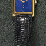 Cartier Tank Must De Cartier 'Lapis' Blue Dial MINT Condition