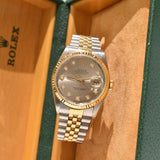 2001 Rolex Datejust 16233G Factory Diamond Dial Complete Set