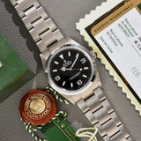 2007 Rolex Explorer 1 114270 Complete Set With Engraved Rehaut