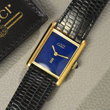Cartier Tank Must De Cartier 'Lapis' Blue Dial MINT Condition