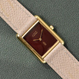 Cartier Tank Must De Cartier Burgundy Red Dial
