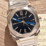 Bvlgari Octo Solotempo BG038S Blue Dial With Box and Papers