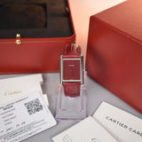 Cartier Tank Must De Burgundy Box and Papers WSTA0054