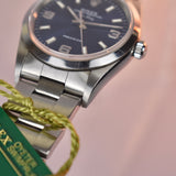 2002 Rolex Air King 14000M Blue Explorer Dial