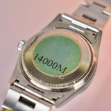 2002 Rolex Air King 14000M Blue Explorer Dial