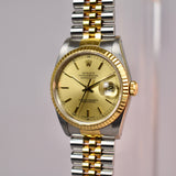 1989 Rolex Datejust 16233 Champagne Dial Box and Papers