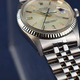 Rolex Datejust 16014 Silver Dial Service Card and Unpolished