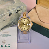 1989 Rolex Datejust 16233 Champagne Dial Box and Papers