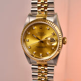 1993 Rolex Datejust 16233 Diamond Dial Box and Papers