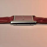 Cartier Tank Must De Burgundy Box and Papers WSTA0054