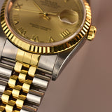 1996 Rolex Datejust 16233 Champagne Roman Complete Set