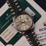 Rolex Datejust 16014 Silver Dial Service Card and Unpolished