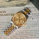 1989 Rolex Datejust 16233 Champagne Dial Box and Papers