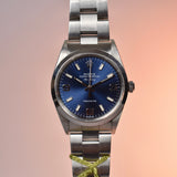 2002 Rolex Air King 14000M Blue Explorer Dial