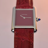 Cartier Tank Must De Burgundy Box and Papers WSTA0054