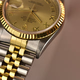 1996 Rolex Datejust 16233 Champagne Roman Complete Set