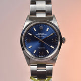 2002 Rolex Air King 14000M Blue Explorer Dial